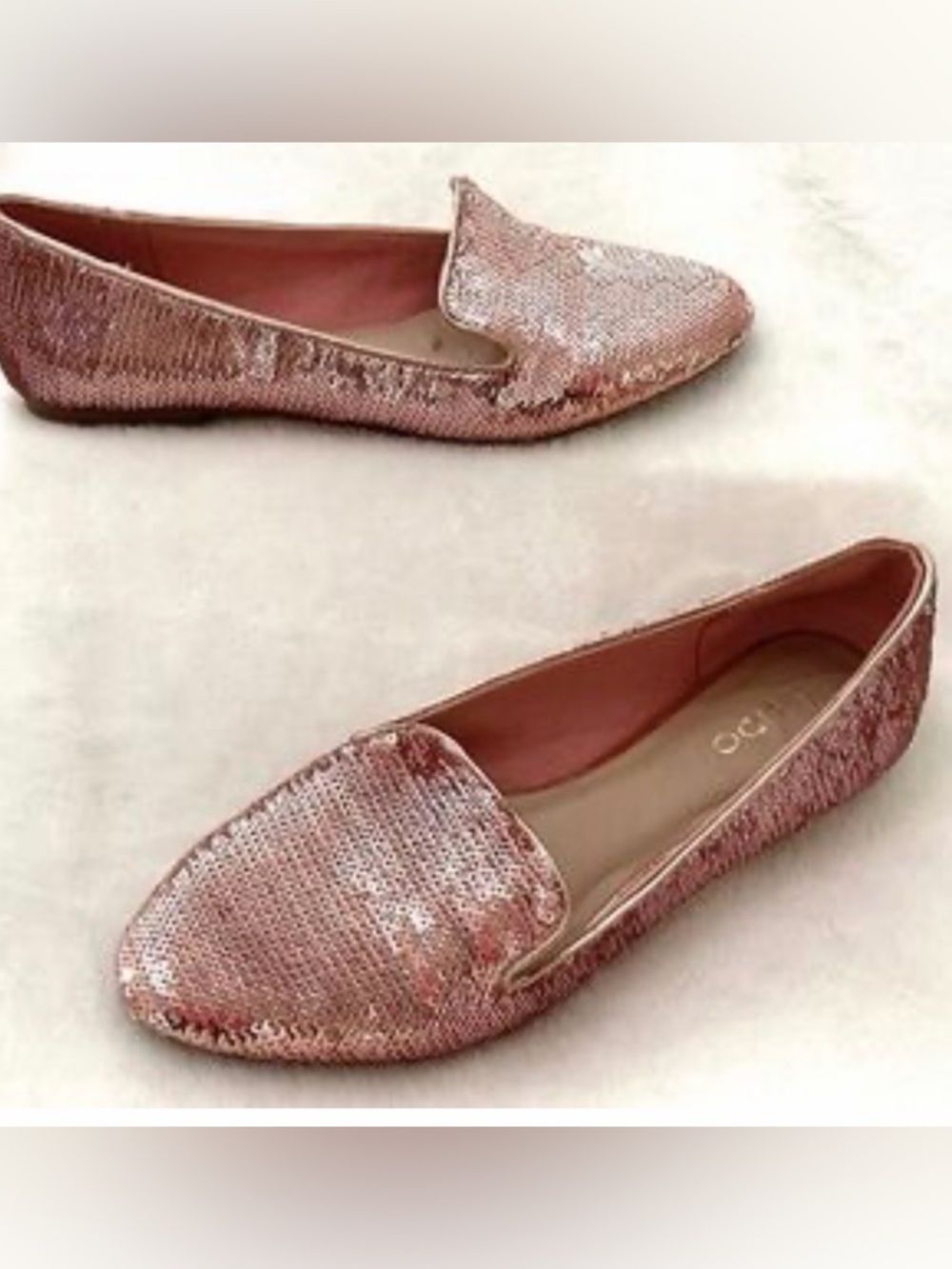 ALDO Rose Gold Sequin Ballet Style  Flats Size 11